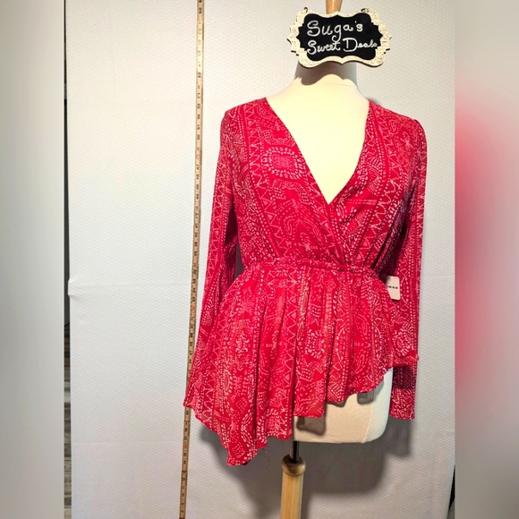 Free people high low blouse - Picture 1 of 4